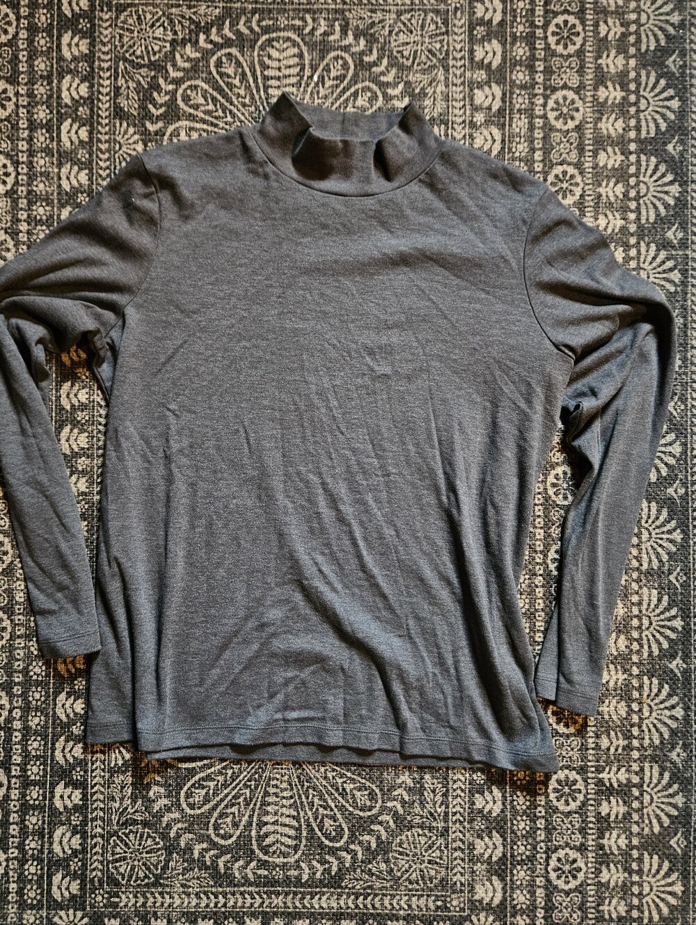 croft & barrow Charcoal Mock Turtleneck Top